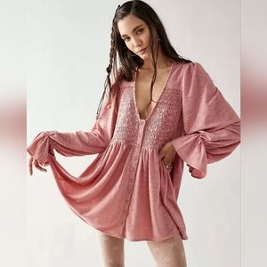 FREE PEOPLE Don't Call Me Baby Tunic Top ~ROSIE ~XS **NEW